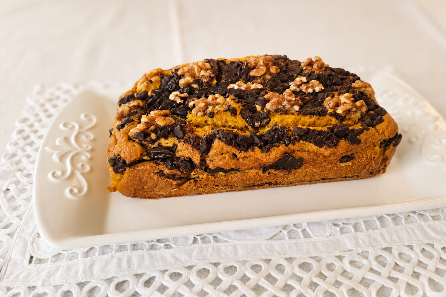 Bizcocho de limón con chocolate